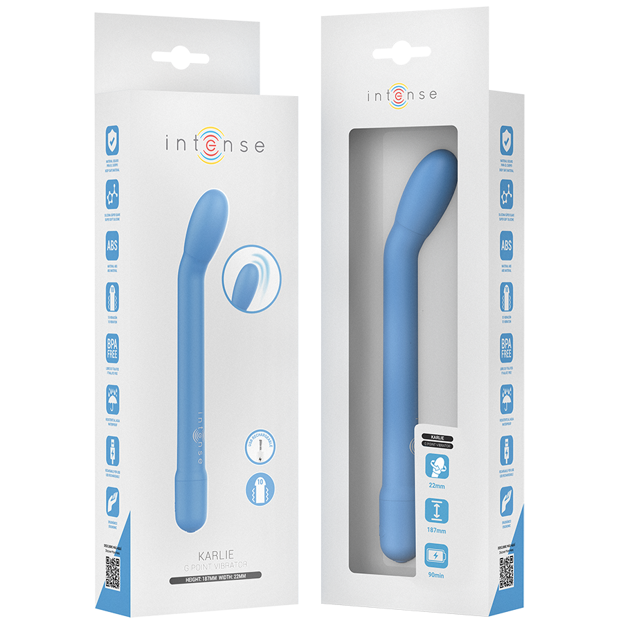 INTENSE - STIMULATEUR DE POINT G RECHARGEABLE KARLIE BLEU INTENSE FUN