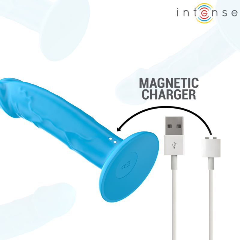 INTENSE - PHOEBE VIBRATEUR RÉALISTE 10 VIBRATIONS TÉLÉCOMMANDE BLEU INTENSE FUN