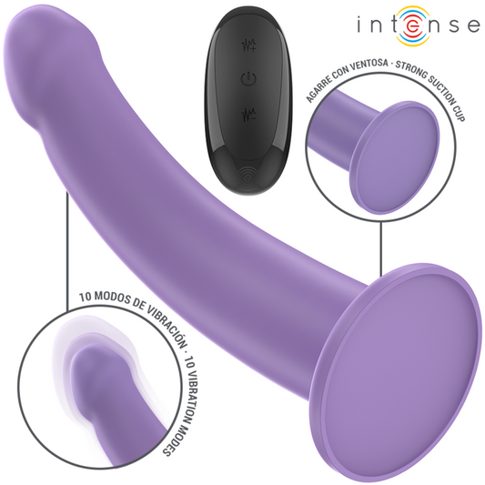 INTENSE - EDDIE VIBRATEUR 17,5 CM 10 VIBRATIONS VIOLET TÉLÉCOMMANDE INTENSE FUN