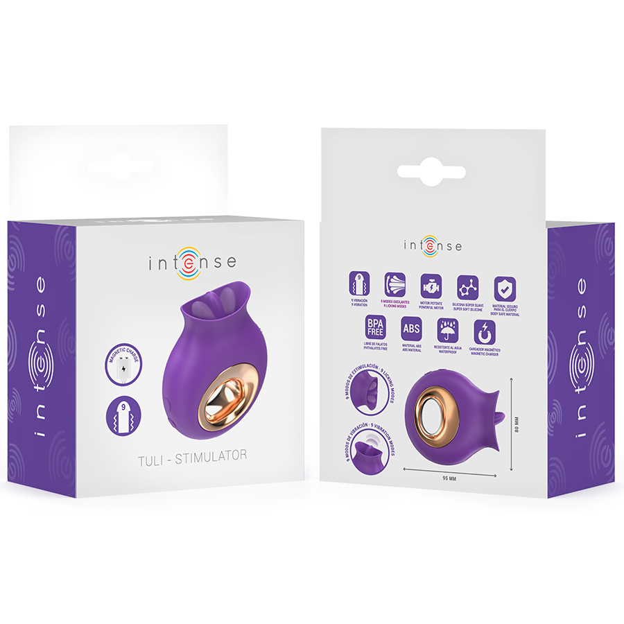 INTENSE - TULI STIMULATEUR CLITORIS 9 VIBRATIONS & 9 OSCILLATIONS VIOLET INTENSE FUN