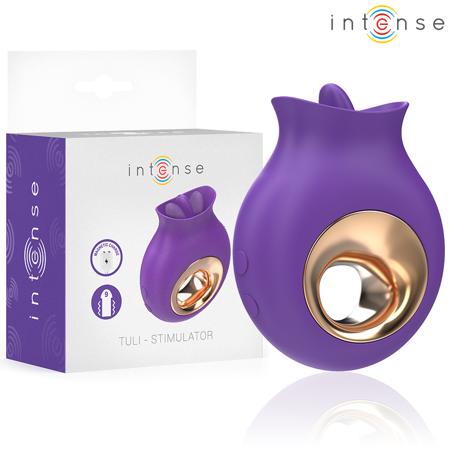 INTENSE - TULI STIMULATEUR CLITORIS 9 VIBRATIONS & 9 OSCILLATIONS VIOLET INTENSE FUN