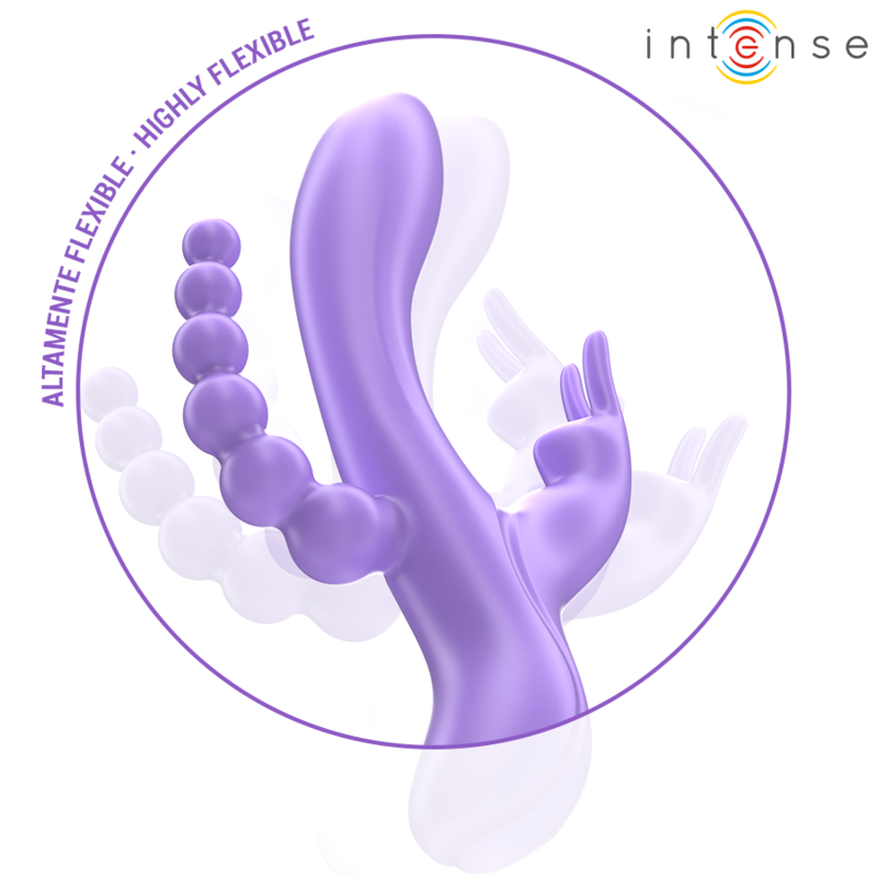 INTENSE - MIKO TRIPLE VIBRATEUR LAPIN & STIMULATEUR & ANAL 7 VIBRATIONS VIOLET INTENSE FUN
