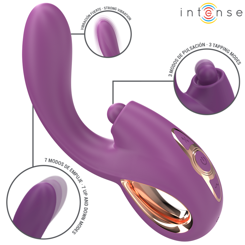 INTENSE - LALI VIBRATEUR MULTIFONCTION POINT G TAPPING & THRUST & VIBRATION VIOLET INTENSE FUN