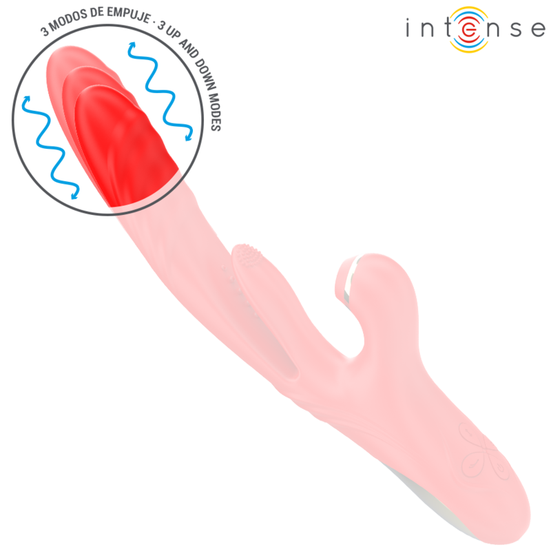 INTENSE - KAROL VIBRATEUR MULTIFONCTION POUSSÉE & STIMULATION & ONDES STIMULANTES ROUGE INTENSE FUN