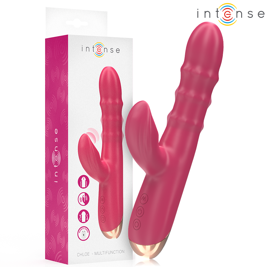INTENSE - CHLOE VIBRATEUR MULTIFONCTION 3 EN 1 ROUGE INTENSE FUN