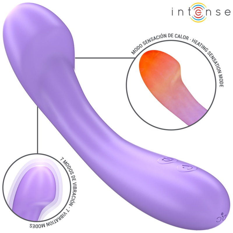 INTENSE - BECKY VIBRATEUR 19 CM CHAUFFANT 7 VIBRATIONS VIOLET INTENSE FUN