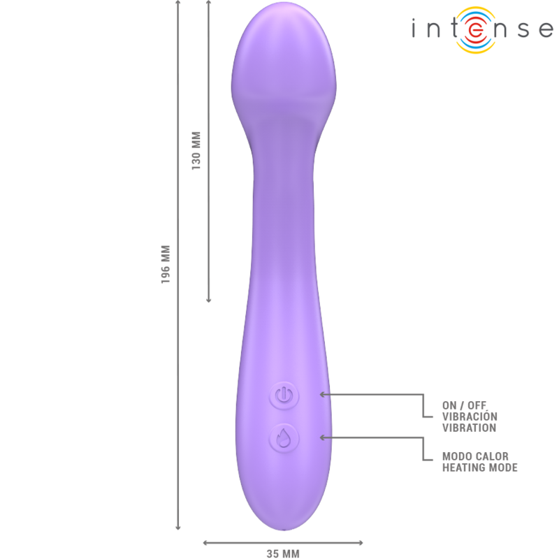 INTENSE - BECKY VIBRATEUR 19 CM CHAUFFANT 7 VIBRATIONS VIOLET INTENSE FUN