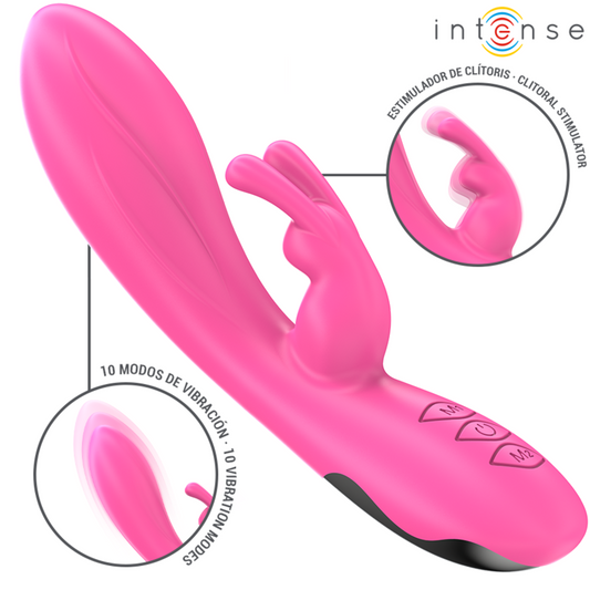 INTENSE - RANDALL VIBRATEUR RABBIT 10 VIBRATIONS ROSE INTENSE FUN