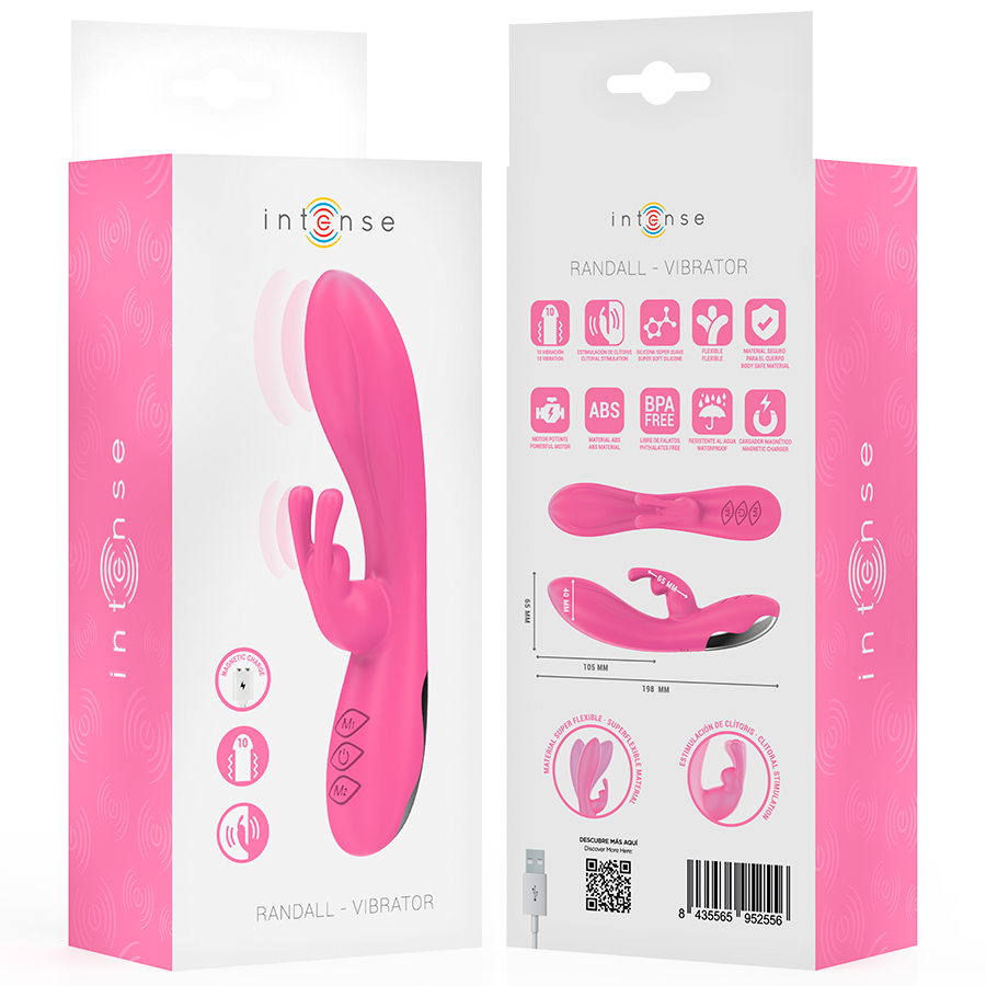 INTENSE - RANDALL VIBRATEUR RABBIT 10 VIBRATIONS ROSE INTENSE FUN