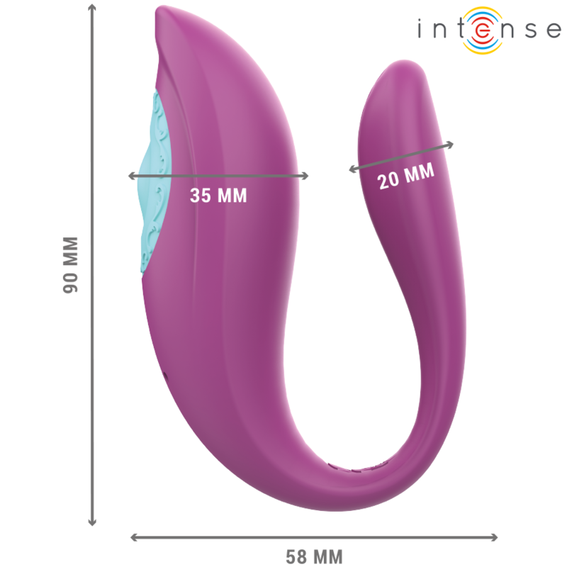 INTENSE - ANNIE VIBRATEUR ET STIMULATEUR EN U VIOLET TÉLÉCOMMANDE INTENSE COUPLES TOYS