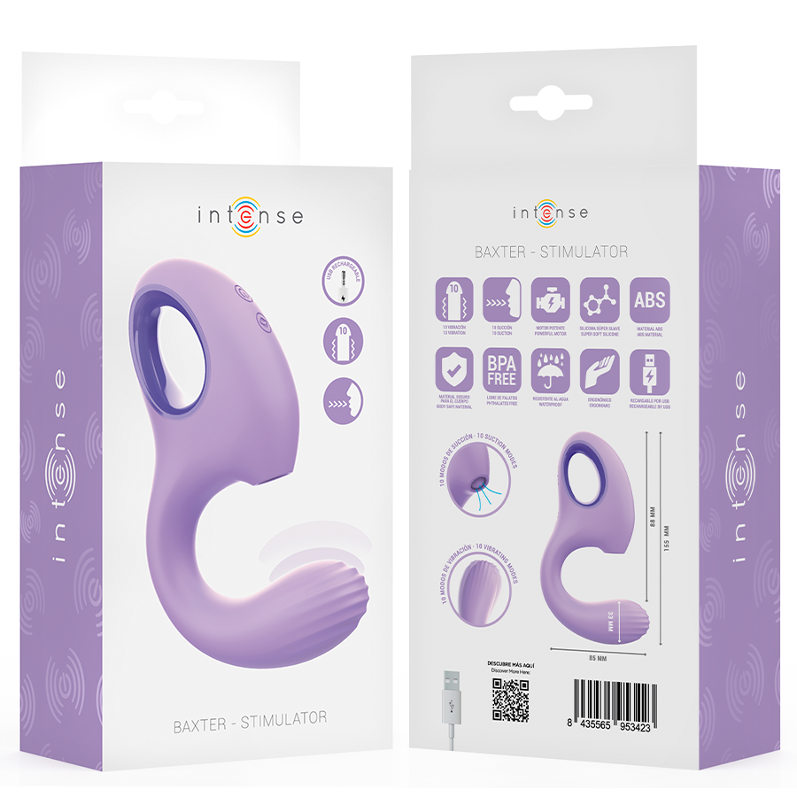INTENSE - BAXTER VIBRATEUR & STIMULATEUR VIOLET INTENSE FUN