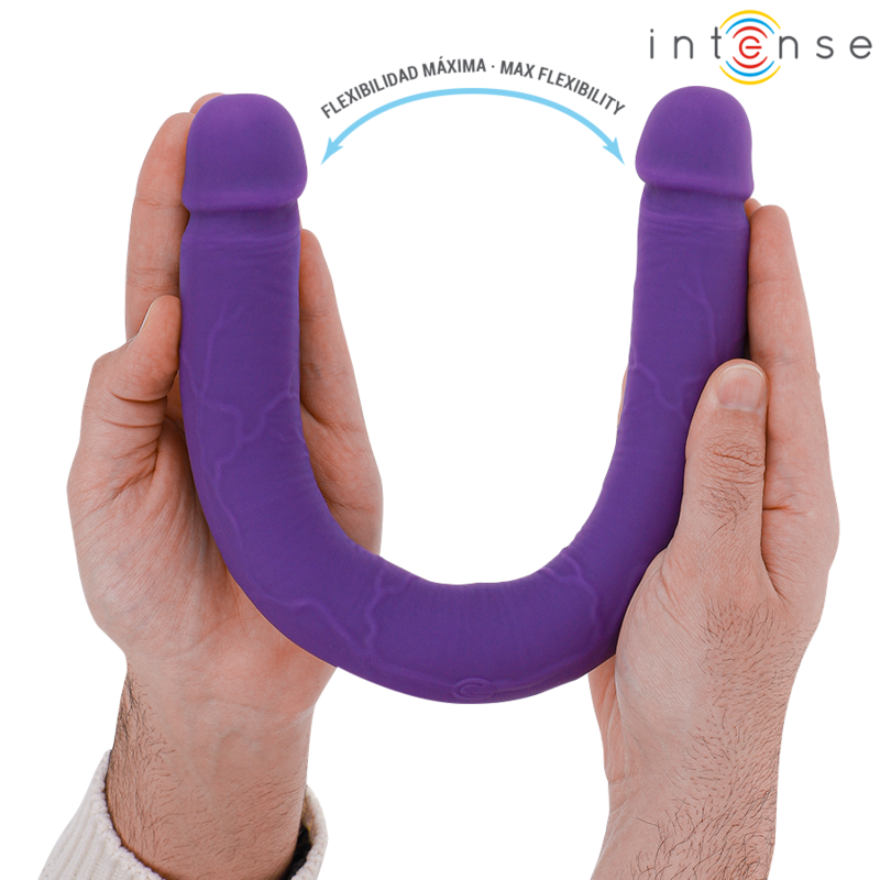 INTENSE - GUNTER DILDO DOUBLE VIBRATEUR 40 CM VIOLET TÉLÉCOMMANDE INTENSE FUN