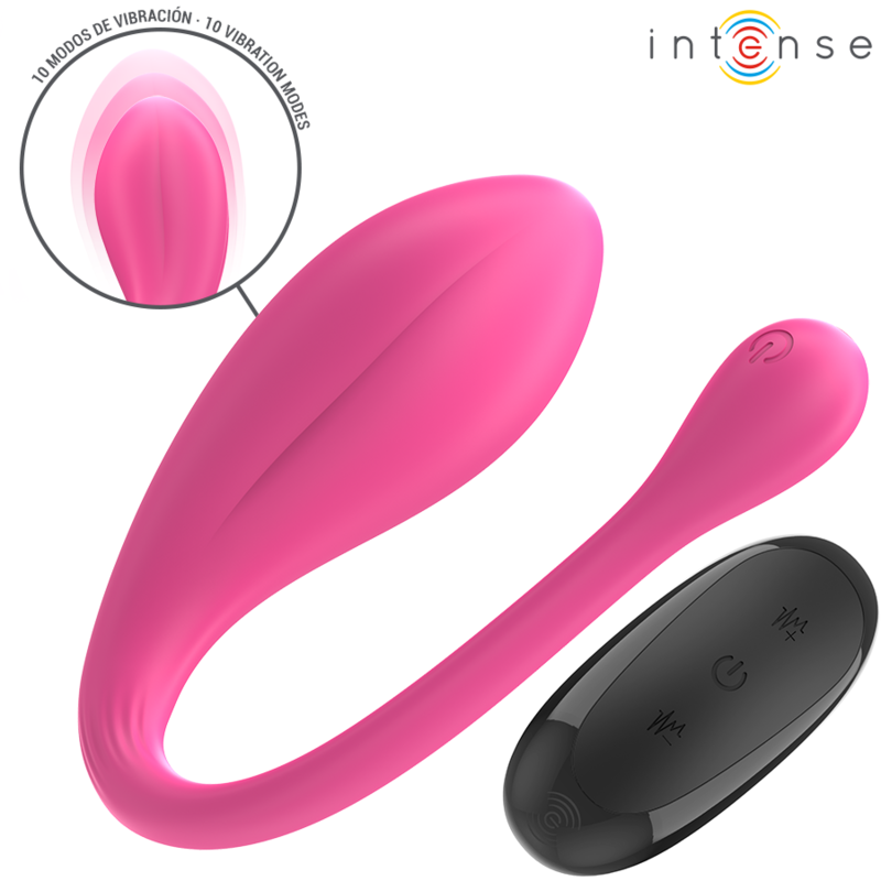 INTENSE - JANICE U VIBRATEUR DOUBLE STIMULATION 10 VIBRATIONS ROSE TÉLÉCOMMANDE INTENSE COUPLES TOYS