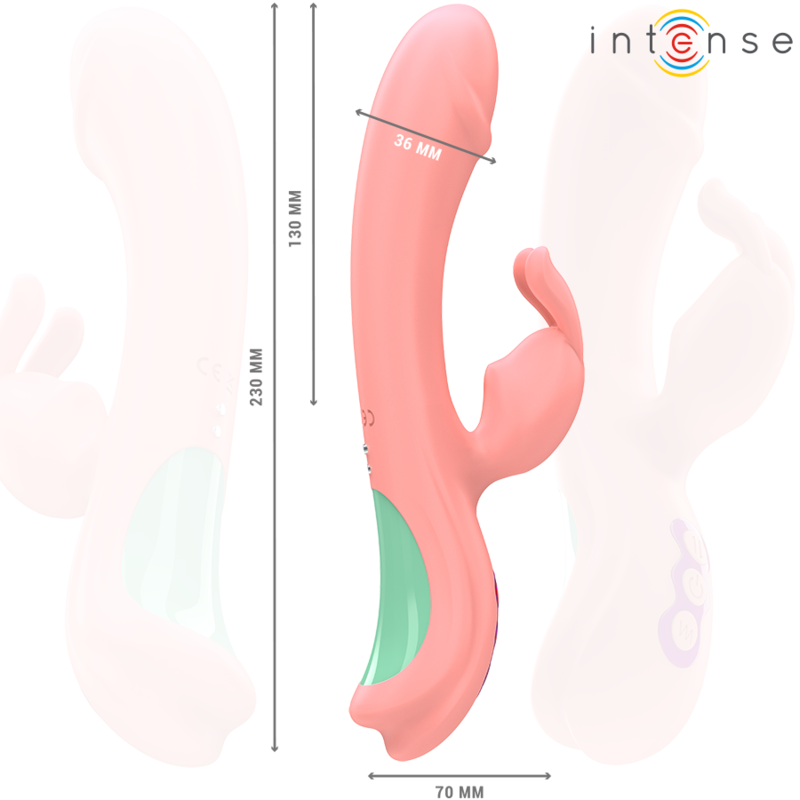 INTENSE - RACHEL VIBRATEUR RABBIT 5 VIBRATIONS ROSE INTENSE FUN