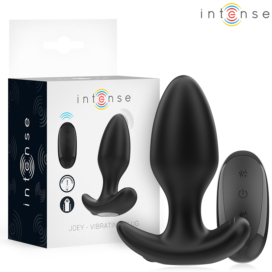 INTENSE - JOEY ANAL PLUG 10 VIBRATIONS NOIR TÉLÉCOMMANDE INTENSE ANAL TOYS