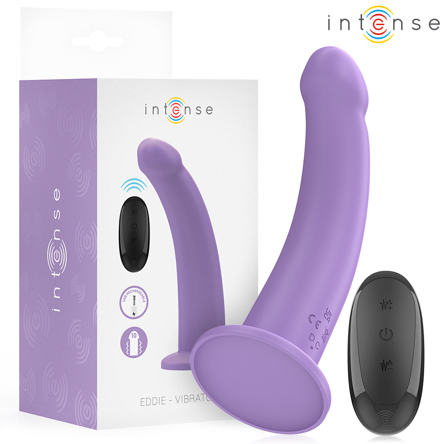 INTENSE - EDDIE VIBRATEUR 17,5 CM 10 VIBRATIONS VIOLET TÉLÉCOMMANDE INTENSE FUN