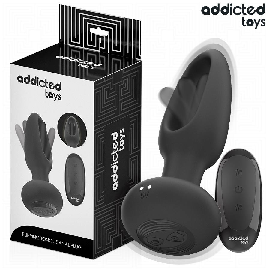 ADDICTED TOYS - PLUG ANAL AVEC LANGUE VIBRANTE ET TÉLÉCOMMANDE ADDICTED TOYS