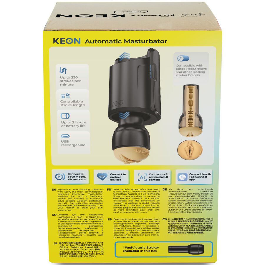KIIROO - KEON WIFI COMBO VICTORIA JUNE MASTURBATEUR AUTOMATIQUE + FEEL STROKER KIIROO