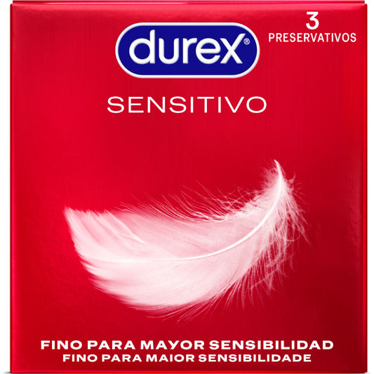 DUREX - PRÉSERVATIFS SENSITIVE 3 UNITÉS DUREX CONDOMS