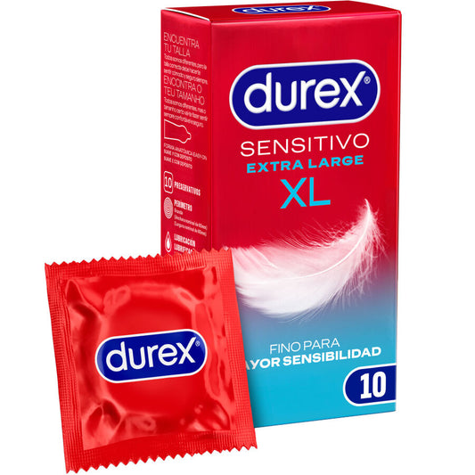 DUREX - PRÉSERVATIFS SENSIBLES XL 10 UNITÉS DUREX CONDOMS