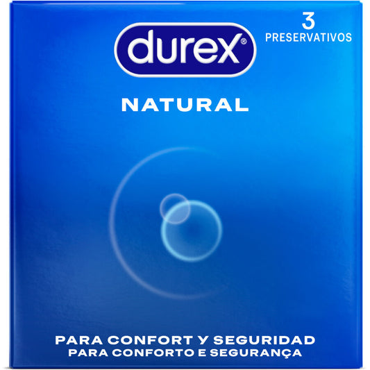 DUREX - PRÉSERVATIFS NATURELS 3 UNITÉS DUREX CONDOMS