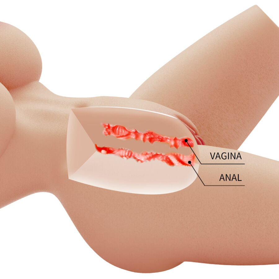 CRAZY BULL - TORSE FÉMININ RÉALISTE LILY VAGIN ET ANAL 4 KG CRAZY BULL