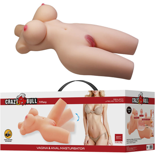 CRAZY BULL - TORSE FÉMININ RÉALISTE TIFFANY VAGIN ET ANAL 5,5 KG CRAZY BULL