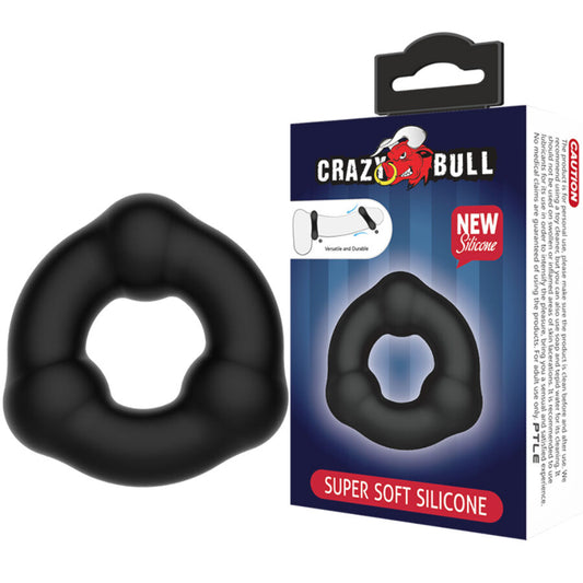 CRAZY BULL - BAGUE EN SILICONE ULTRA DOUX AVEC NODULES CRAZY BULL