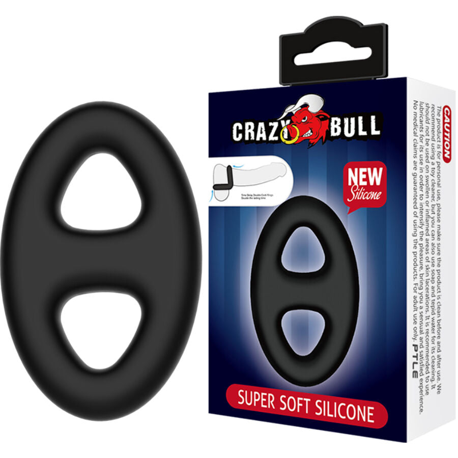 CRAZY BULL - BAGUE EN SILICONE DOUBLE OVALE CRAZY BULL