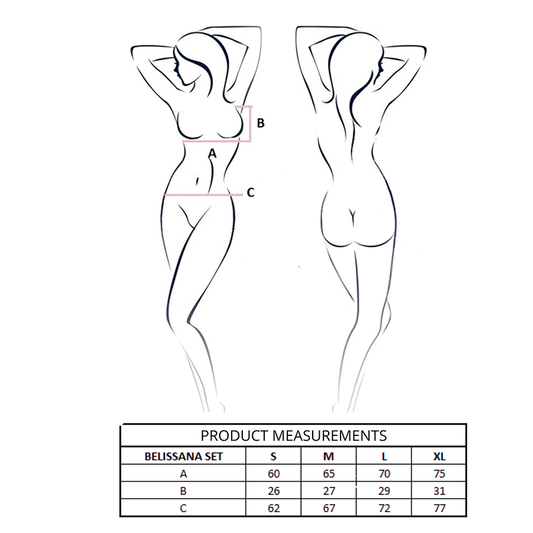 PASSION - ENSEMBLE SOUTIEN-GORGE + STRING BELISSANA BLANC S/M PASSION WOMAN SETS