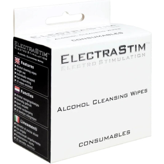 ELECTRASTIM - LINGETTES NETTOYANTES À L'ALCOOL 10 UNITÉS ELECTRASTIM