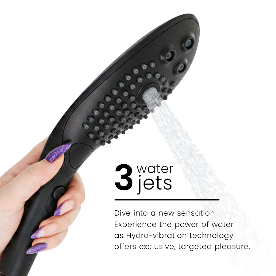 WOMANIZER - POMMEAU DE DOUCHE STIMULANT CLITORIAL WAVE NOIR