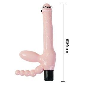 BAILE - HARNAIS SANS CORDE TPR AVEC VIBRATION ET STIMULATION ANAL 25.4 CM BAILE
