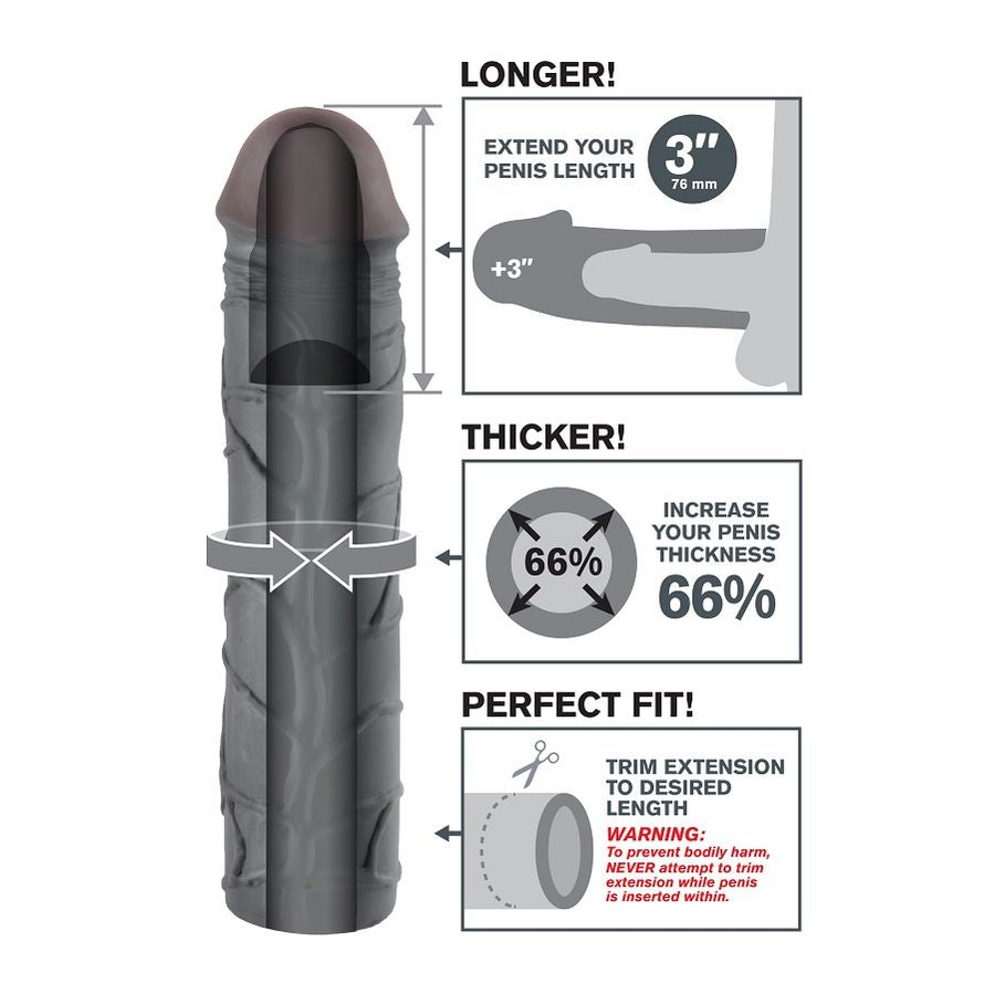 FANTASY X- TENSIONS - RALLONGE MEGA 3 NOIRE FANTASY X-TENSIONS