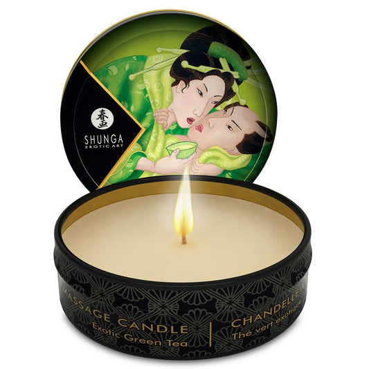 SHUNGA - MINI CARESSE À LA BOUGIE DE MASSAGE T VERT 30 ML SHUNGA CANDLES