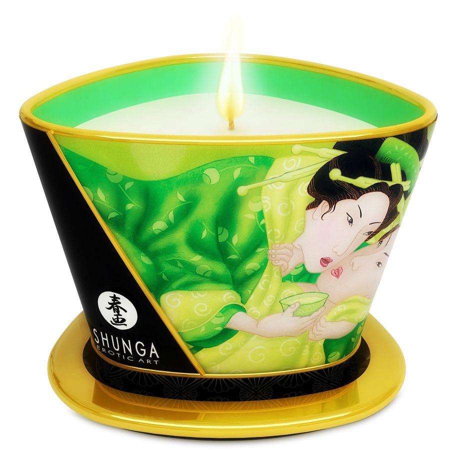SHUNGA - MINI CARESSE À LA BOUGIE DE MASSAGE T VERT 170 ML SHUNGA CANDLES