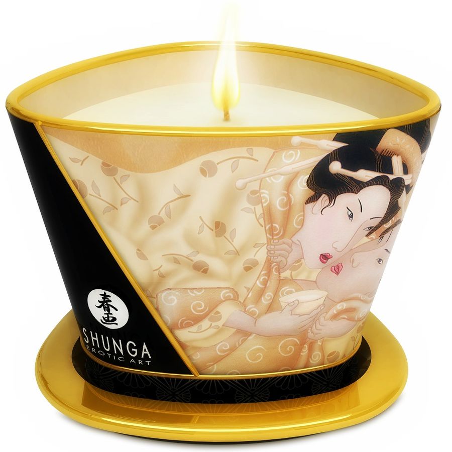 SHUNGA - BOUGIE DE MASSAGE MINI CARESS BY CANDELIGHT VANILLE 170 ML SHUNGA CANDLES