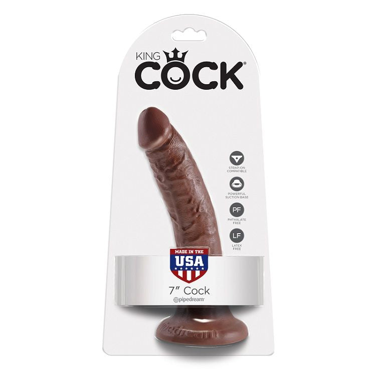 KING COCK - 7 GODE CHOCOLAT 17.8 CM KING COCK