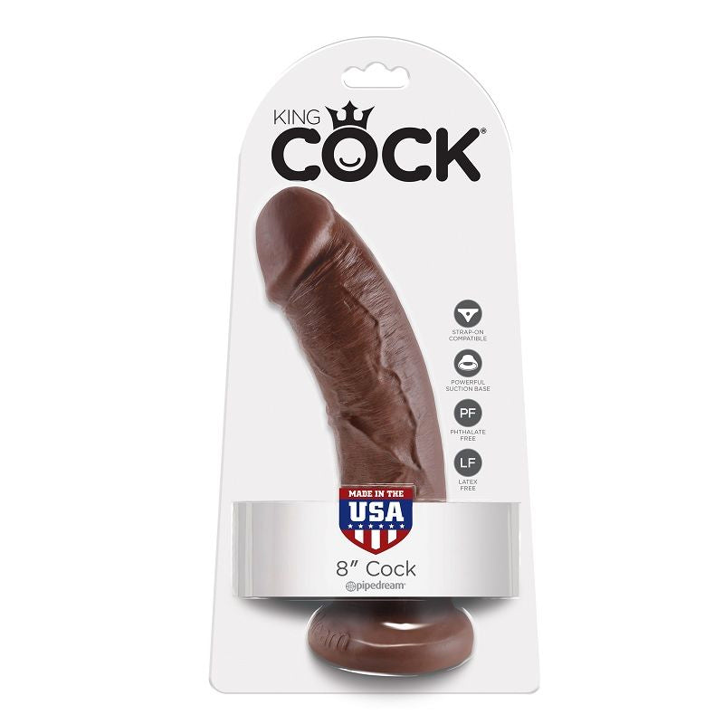 KING COCK - 8 GODE MARRON 20.3 CM KING COCK