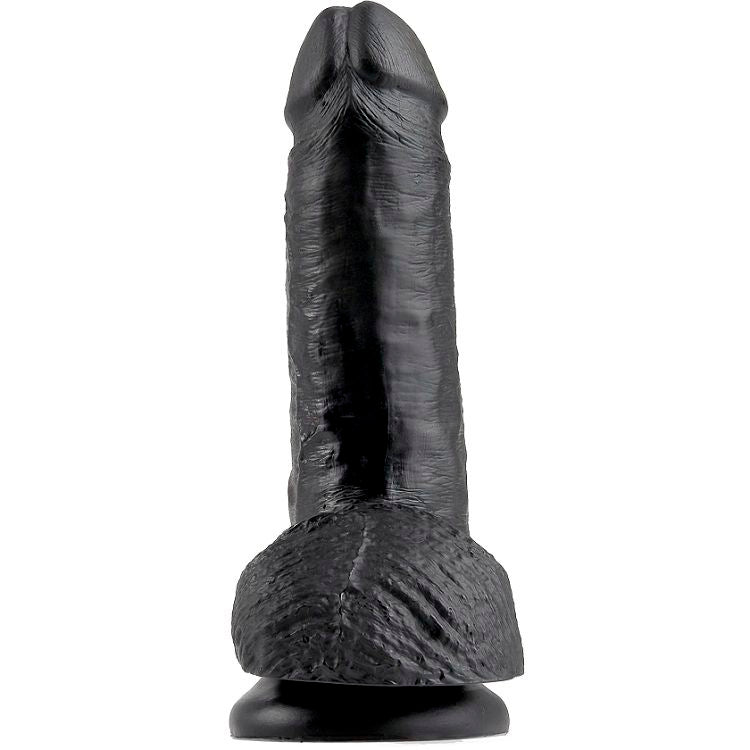 KING COCK - 7 GODE NOIR AVEC BOULES 17.8 CM KING COCK