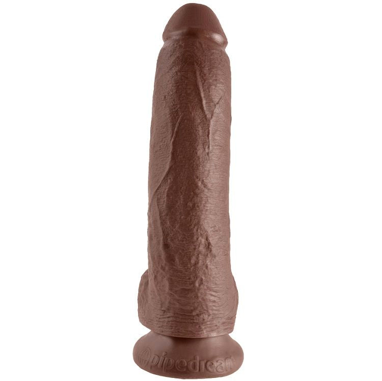 KING COCK - 9 GODE MARRON AVEC BOULES 22.9 CM KING COCK