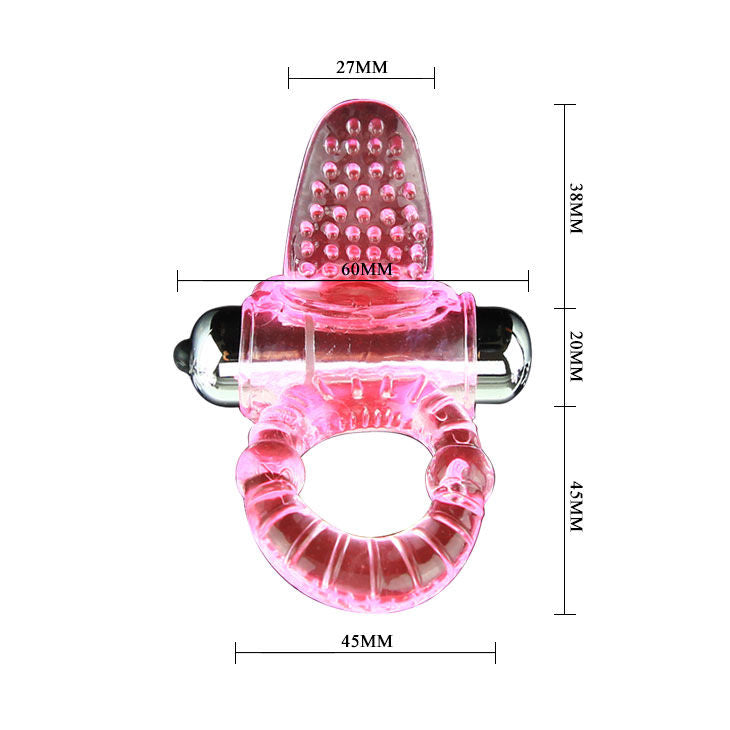 BAILE - ANNEAU PÉNIS VIBRATEUR ROSE SWEET ABS 10 RYTHMES BAILE FOR HIM