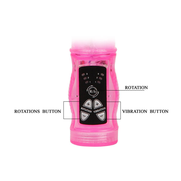 BAILE - MINI ROTATEUR LAPIN ROSE AVEC SUPERSTIMULATEUR BAILE ROTATIONS