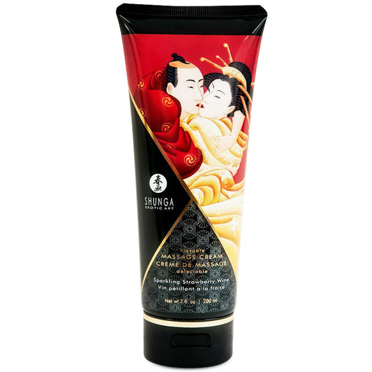 SHUNGA - CRÈME DE MASSAGE FRAISE ET CAVA 200 ML SHUNGA MASSAGE CREAM