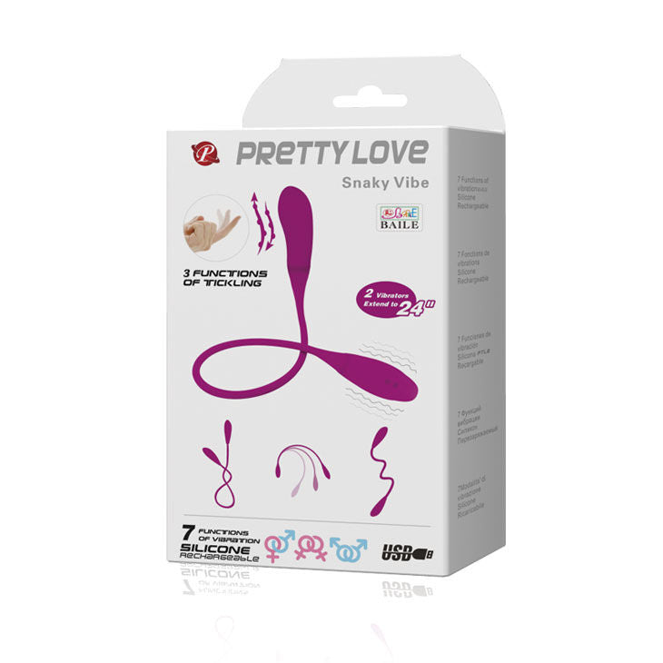 PRETTY LOVE - SMART VIBRATEUR SNAKY VIBE 7 V + 3 CHATOUILLES PRETTY LOVE SMART