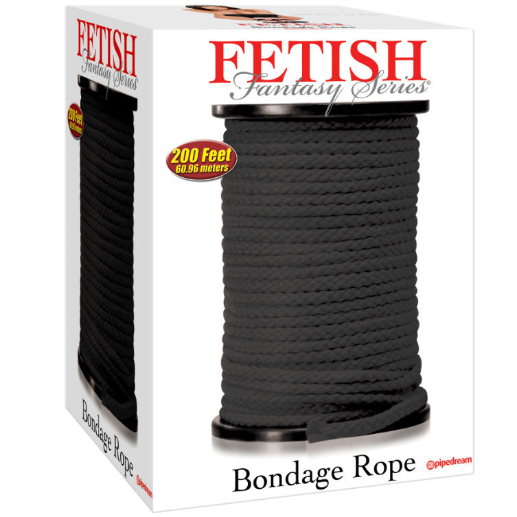 FETISH FANTASY SERIES - CORDE DE BONDAGE NOIRE 60,96 MÈTRES FETISH FANTASY SERIES