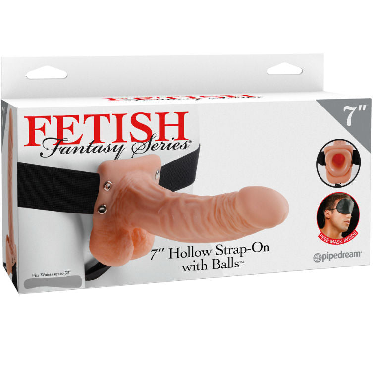 FETISH FANTASY SERIES - 7 STRAP-ON CREUX AVEC BILLES 17,8CM CHAIR FETISH FANTASY SERIES