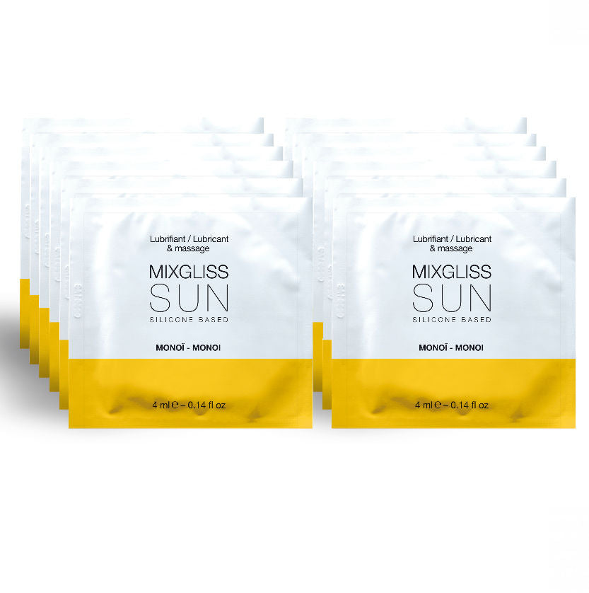 MIXGLISS - LUBRIFIANT À BASE DE SILICONE AROMA MONOI 12 UNIDOSE 4ML MIXGLISS