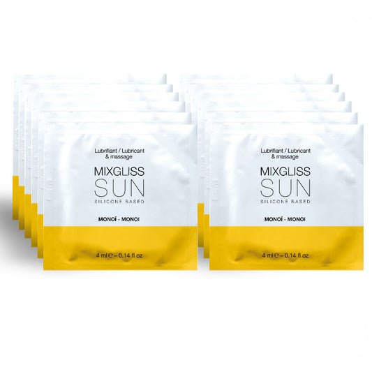 MIXGLISS - LUBRIFIANT À BASE DE SILICONE AROMA MONOI 12 UNIDOSE 4ML MIXGLISS