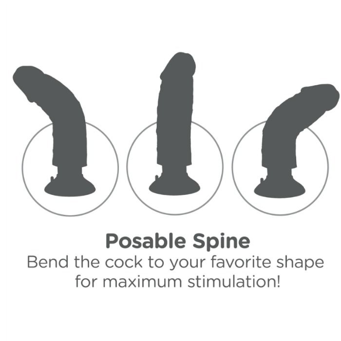KING COCK - GODE VIBRANT AVEC TESTICULES 25.5 CM COULEUR NATURELLE KING COCK